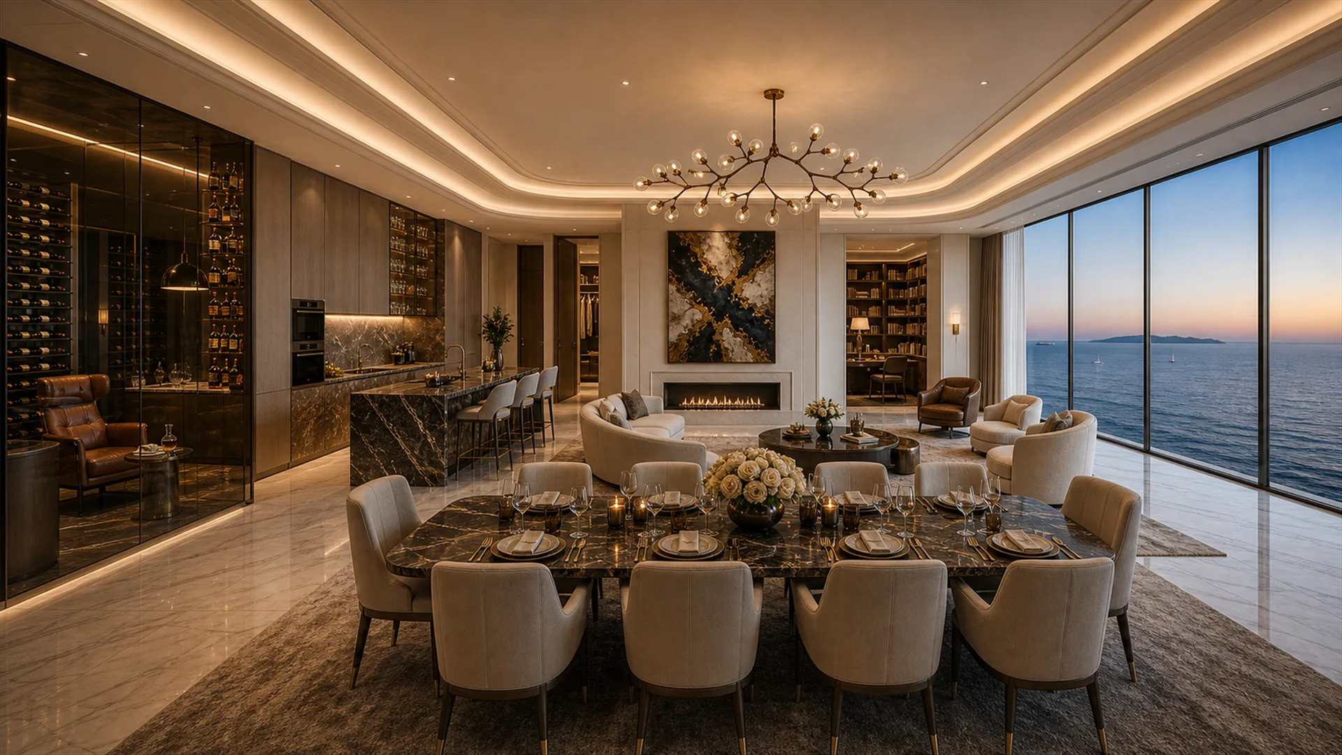 Refined hospitality interior